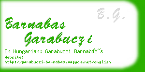 barnabas garabuczi business card